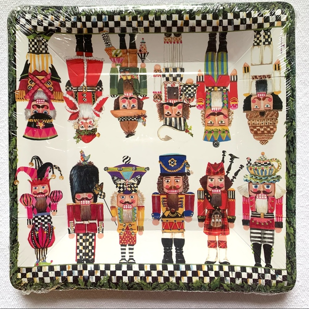 Mackenzie-Childs Nutcracker Brigade dessert plates HTF pkg of 10 plates
